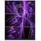 Designart - Embossed Dark Purple Floral Shapes - Large Floral Wall Art Canvas